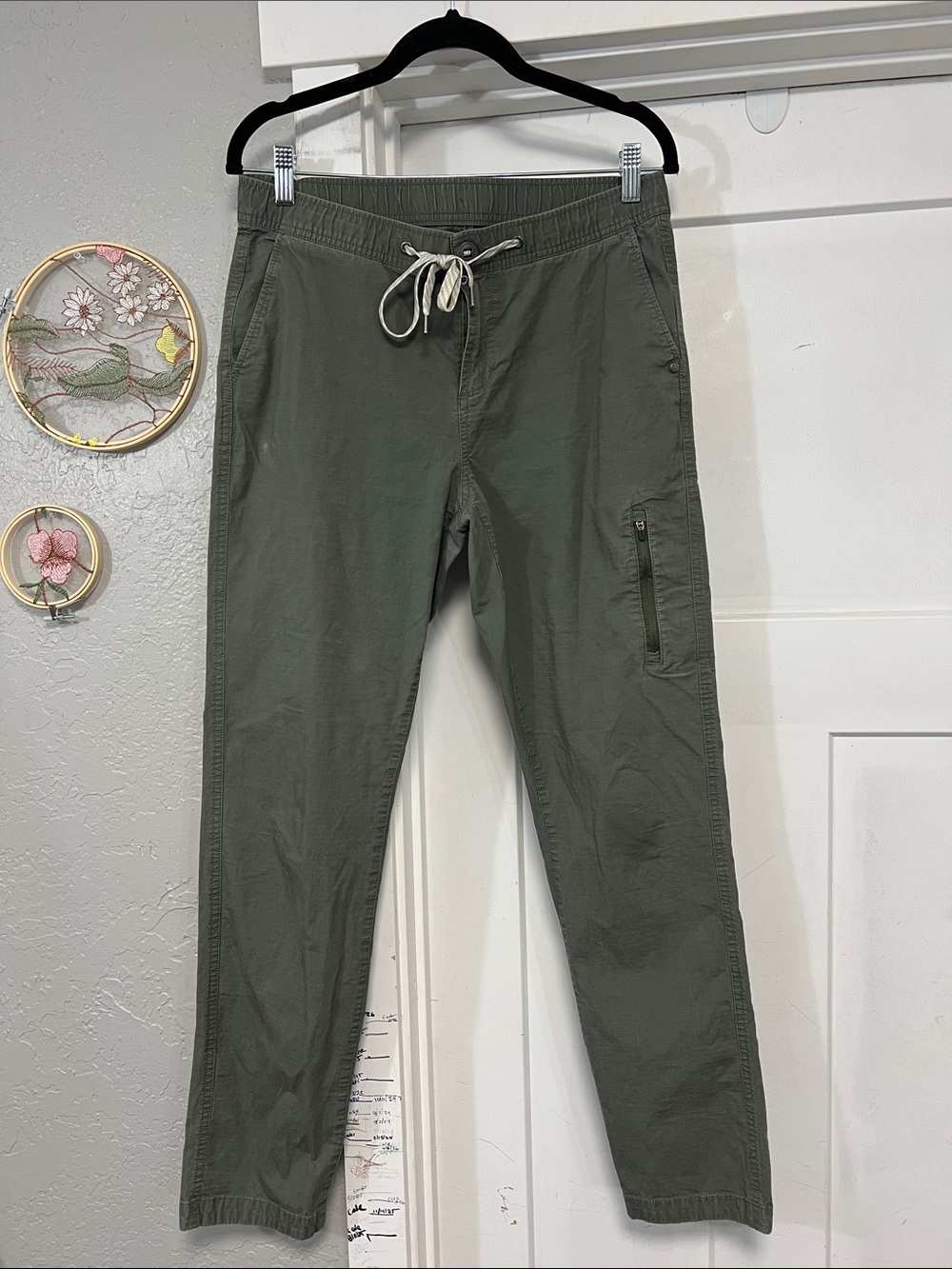 VUORI RIPSTOP WOMEN’S COTTON PANTS GREEN SIZE MEDIUM